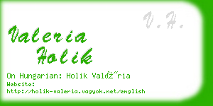 valeria holik business card